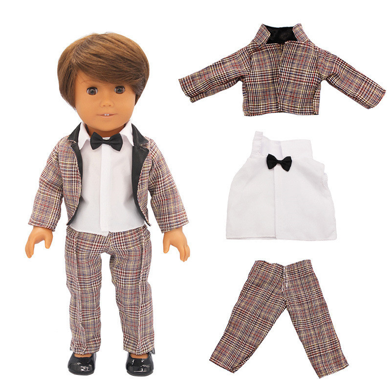 Male Doll Clothes Suit Suit 18 Inch American Girl Simulation Doll Clothes Accessories Doll Clothes detail 4
