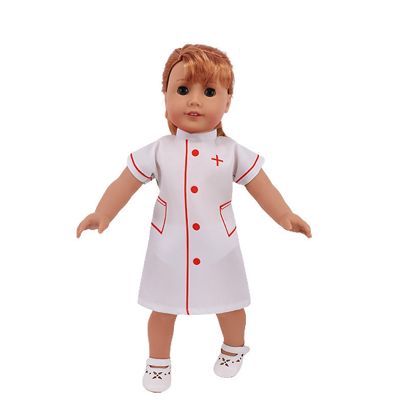 New 18 Inch American Doll Clothes Accessories Professional Clothes Americangirl Doll Nurse Clothes detail 8