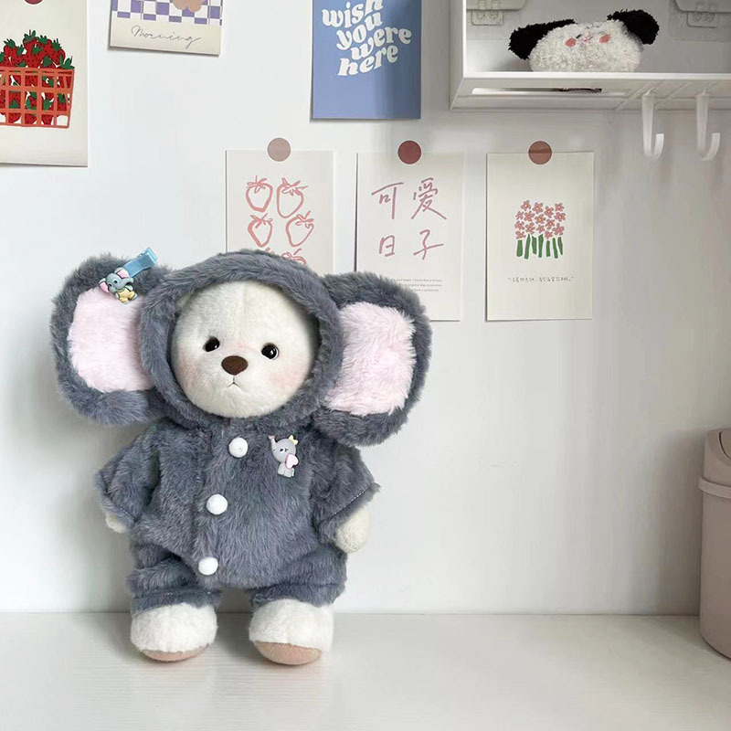 Little Bear Doll Clothes Gray Elephant Jumpsuit Suit detail 3