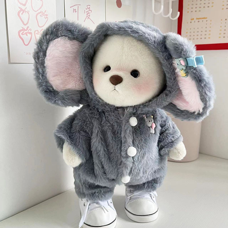 Little Bear Doll Clothes Gray Elephant Jumpsuit Suit detail 5