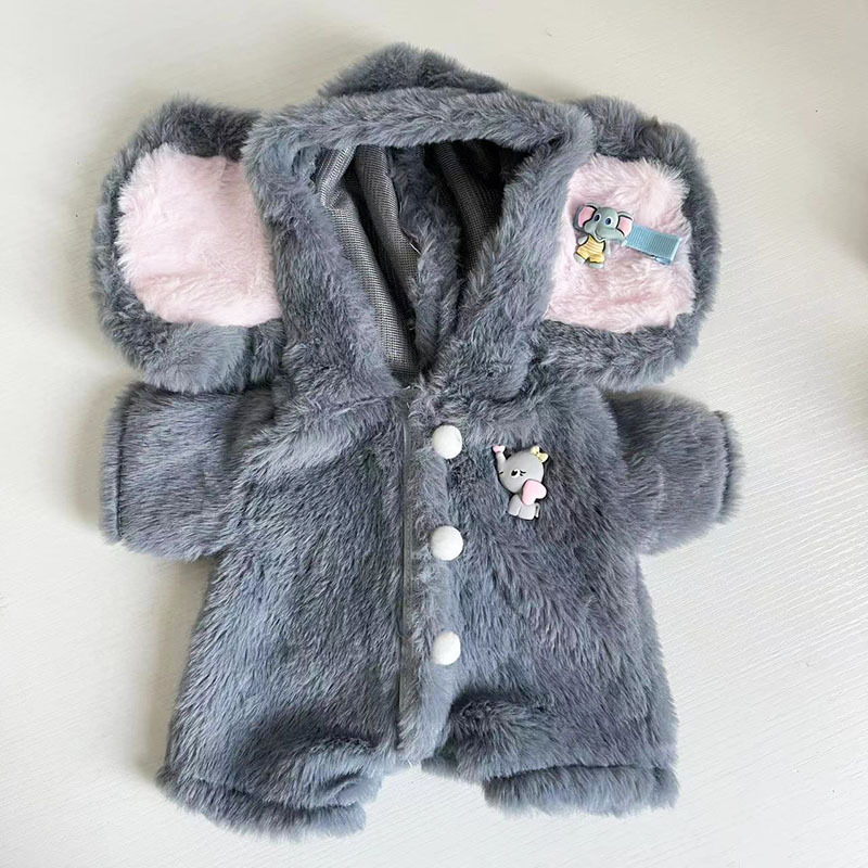 Little Bear Doll Clothes Gray Elephant Jumpsuit Suit detail 6