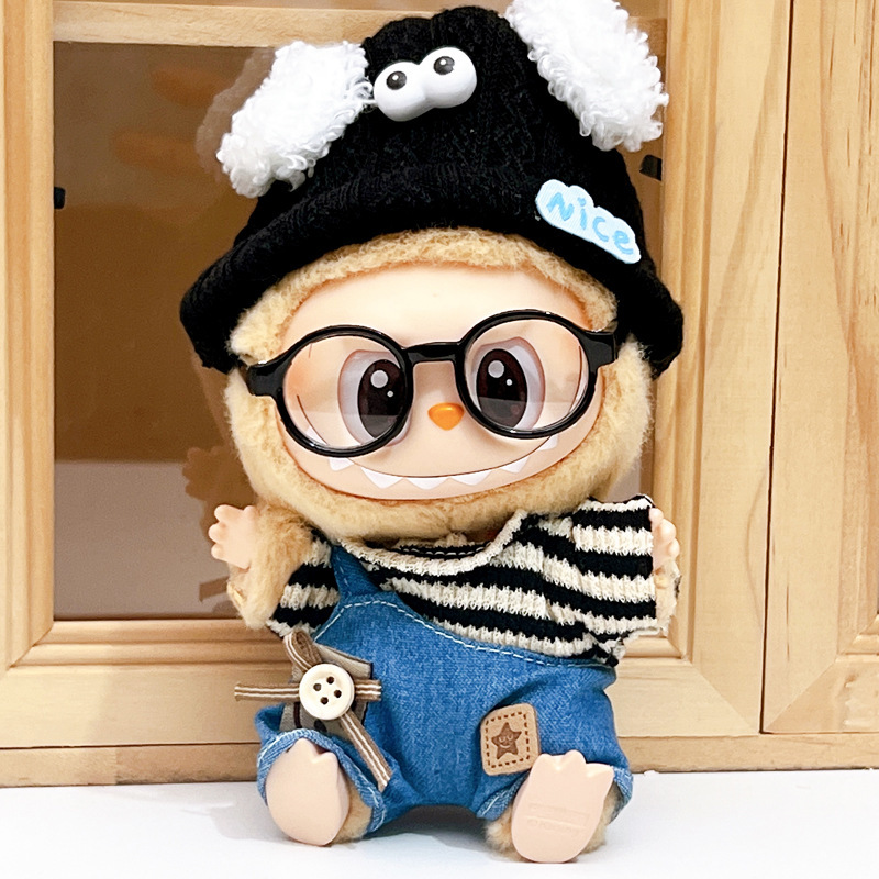 Doll Clothes Denim Suspender Pants Suit detail 5